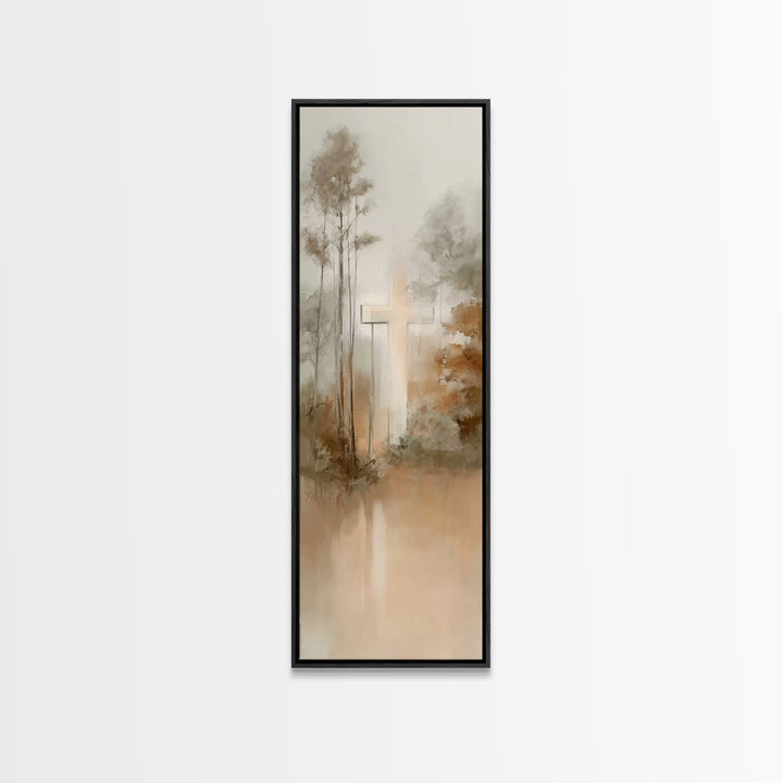 Forest Of Grace – Framed Canvas Print – Tall Skinny Art Print – Christian Wall Art – Jesus Painting – Christian Art Canvas – Christian Chri