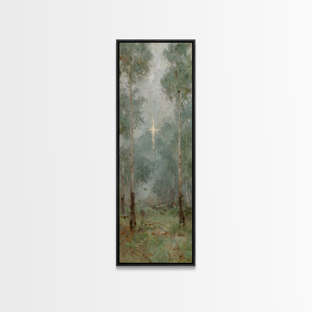 Sanctuary In Mist – Framed Canvas Print – Skinny Art – Christian Wall Art – Christian Art Print – Jesus Canvas Art – Christmas Wall Art – C