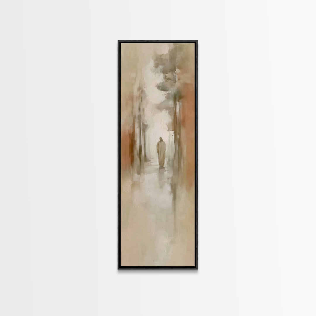 Desert Dawn Christ – Framed Canvas Print – Christian Art Canvas – Large Jesus Painting – Tall Skinny Art Print – Christian Wall Art – Chris