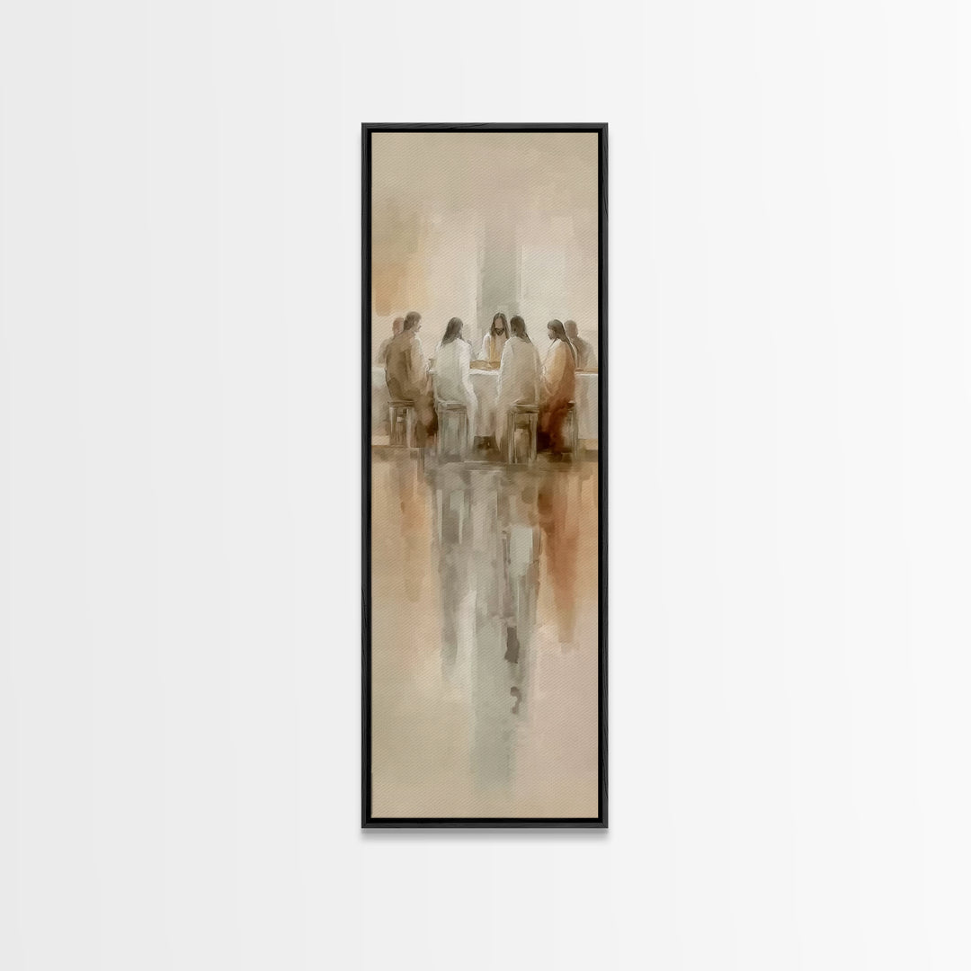 Upper Room Glory | Framed Canvas Print | Christian Wall Art | Christian Art Canvas | Jesus Painting | Tall Narrow Wall Art | Christian Gift