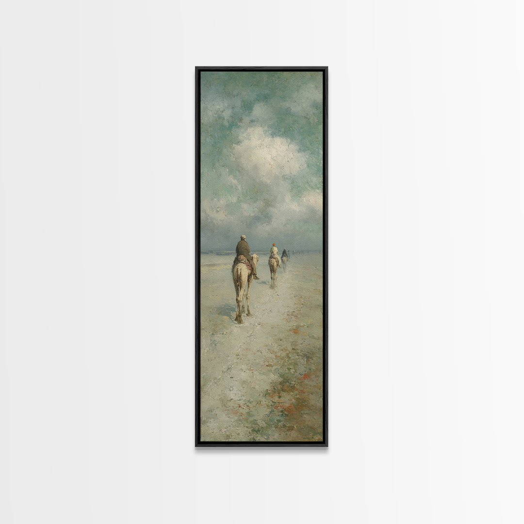 Quiet Desert Procession – Framed Canvas Print – Christian Wall Art – Christmas Art – Skinny Art – Christian Art Canvas – Christian Christma