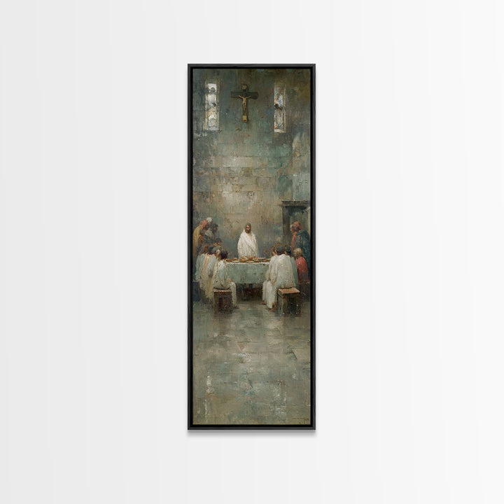Sanctuary Gathering – Framed Canvas Print – Christian Wall Art – Vintage Christian Painting – Christian Art Canvas – Jesus Painting – Chris