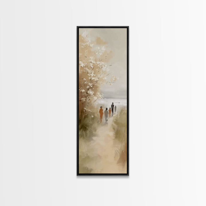 Evening Shore Peace – Framed Canvas Print – Narrow Art – Christian Wall Art – Christian Art Canvas – Jesus Painting – Christian Gift