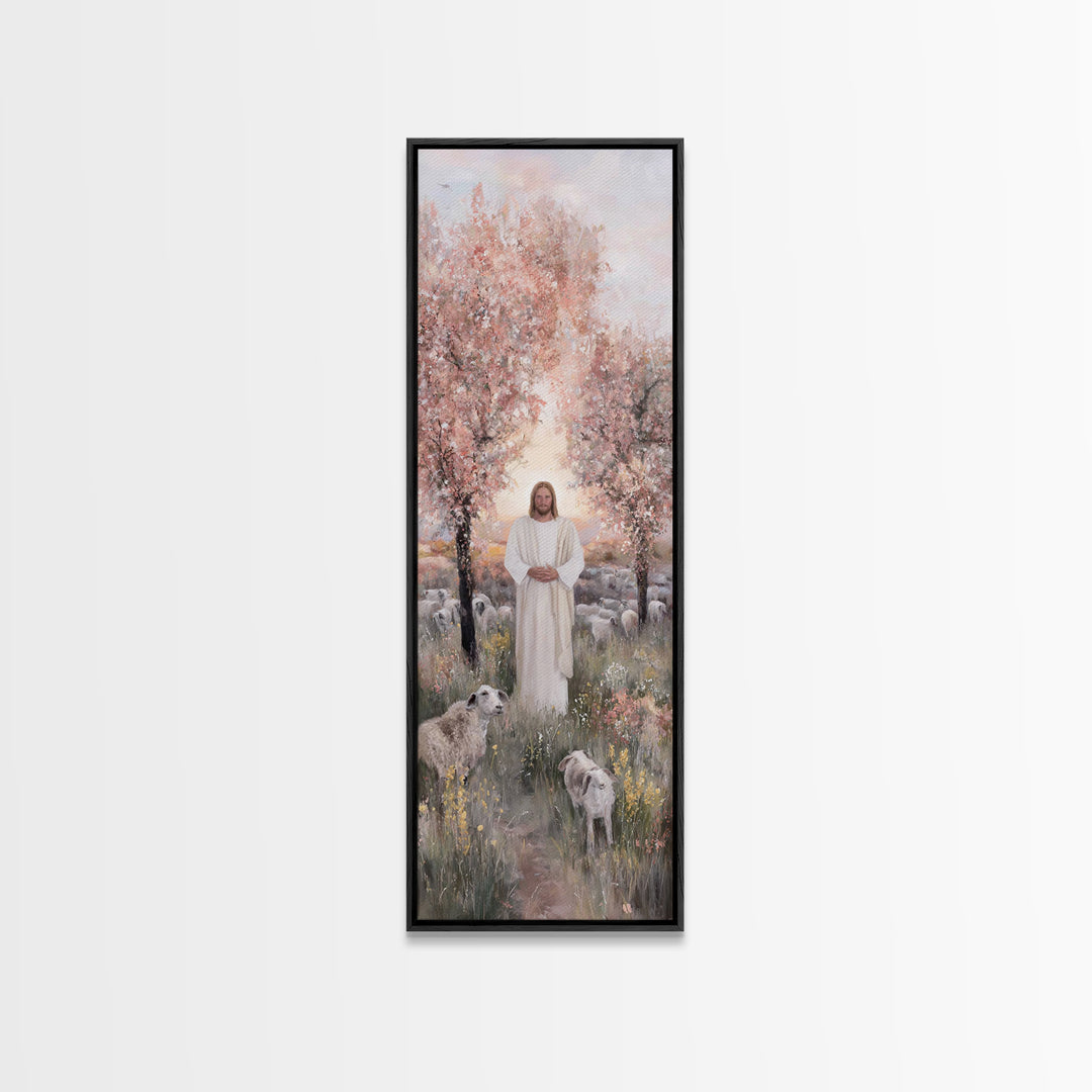 Morning Of Promise – Framed Canvas Print – Christian Wall Art – Christian Art Canvas – Narrow Art – Jesus Painting – Christmas Art