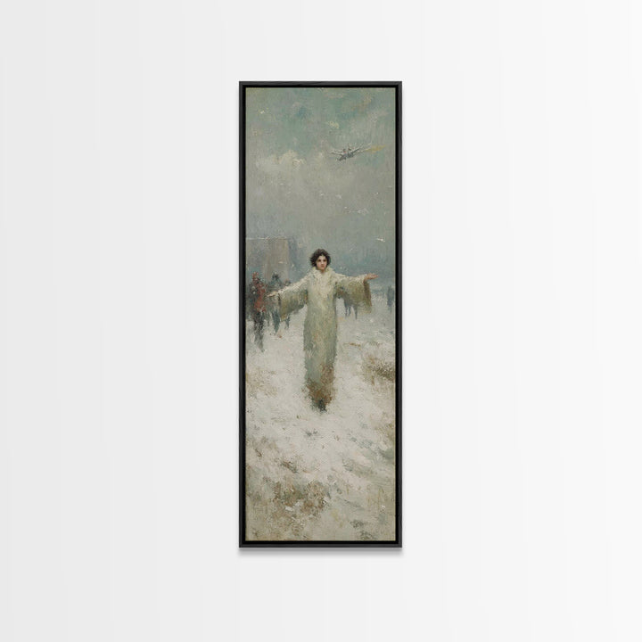 Dawn Of Shepherds – Framed Canvas Print – Christian Art Canvas – Tall Narrow Wall Art – Christian Wall Art – Jesus Painting – Christian Chr