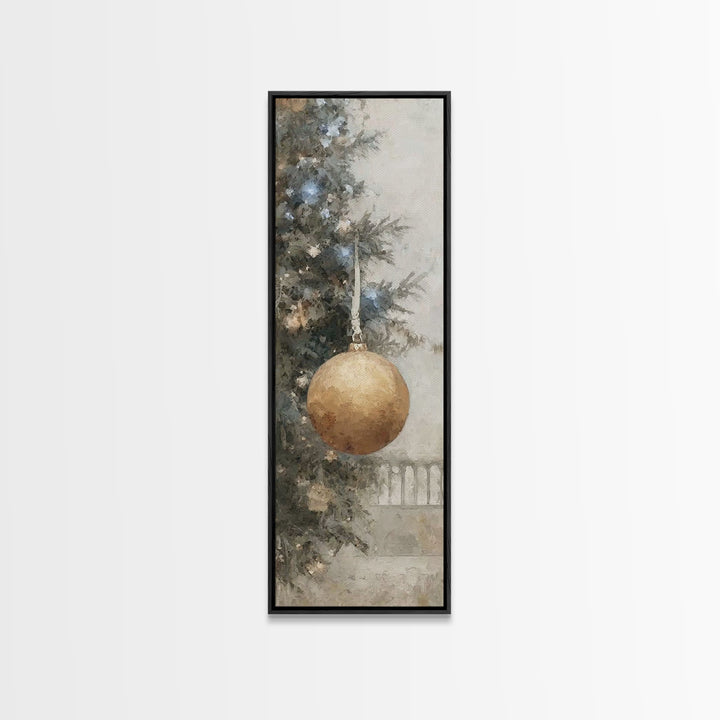 Winter Star Harmony – Framed Canvas Print – Narrow Art – Christmas Wall Art – Christmas Art Prints – Christian Christmas Art – Christmas Ca