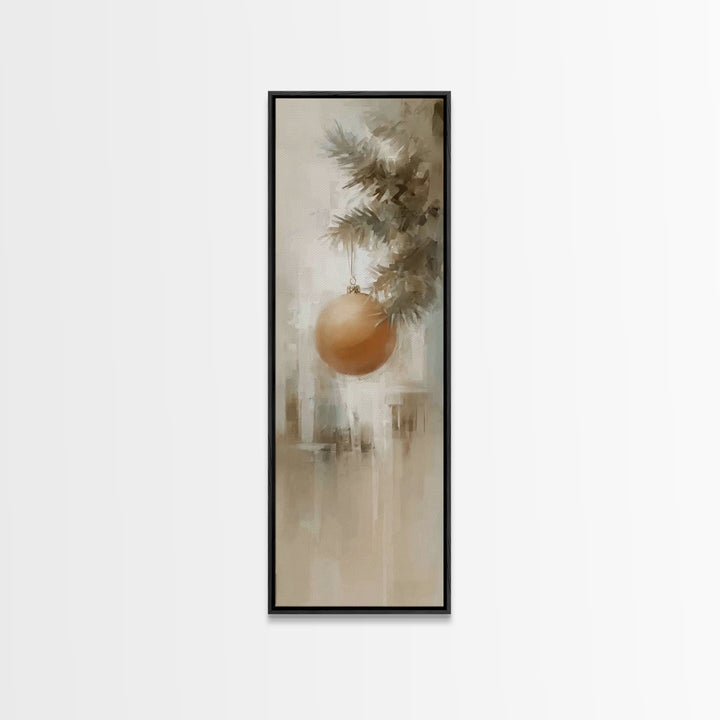 Heavenly Ornament Peace – Framed Canvas Print – Narrow Art – Christian Christmas Art – Christmas Wall Art – Christmas Art Prints – Christma