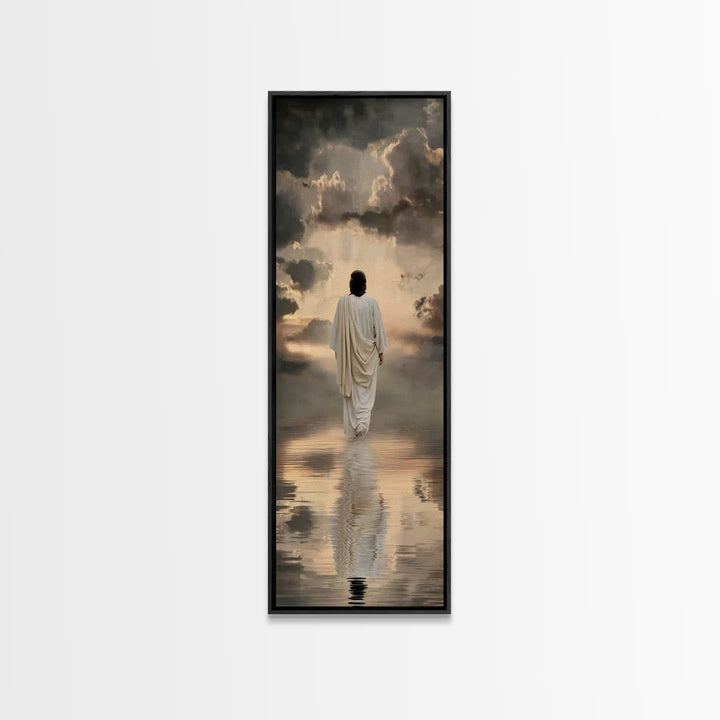 Dawn Of Mercy – Framed Canvas Print – Christian Wall Art – Jesus Painting – Christian Art Canvas – Tall Skinny Art Print – Christian Christ