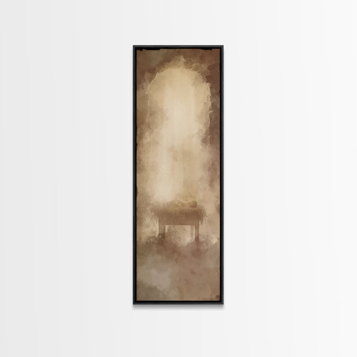 Heavenly Promise – Framed Canvas Print – Christian Wall Art – Christian Art Canvas – Tall Narrow Wall Art – Christian Christmas Art – Chris