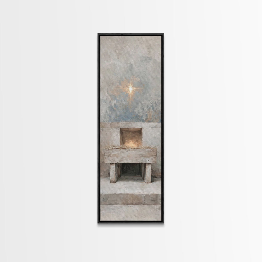 City Of Light – Framed Canvas Print – Christian Art Canvas – Christian Christmas Art – Christmas Wall Art – Skinny Art – Christian Art