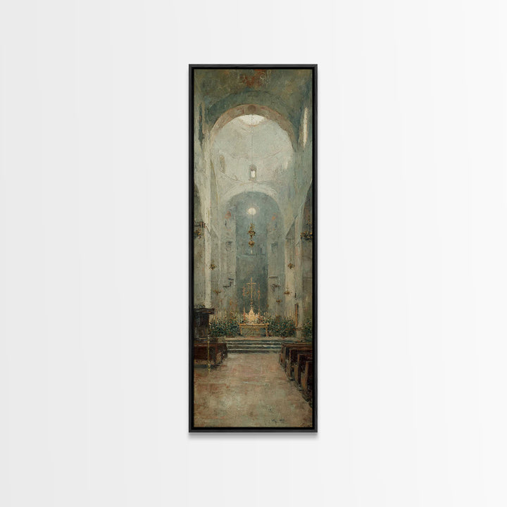 Sanctuary Of Light – Framed Canvas Print – Tall Narrow Wall Art – Christian Wall Art – Christian Art Canvas – Christmas Art – Christian Dec