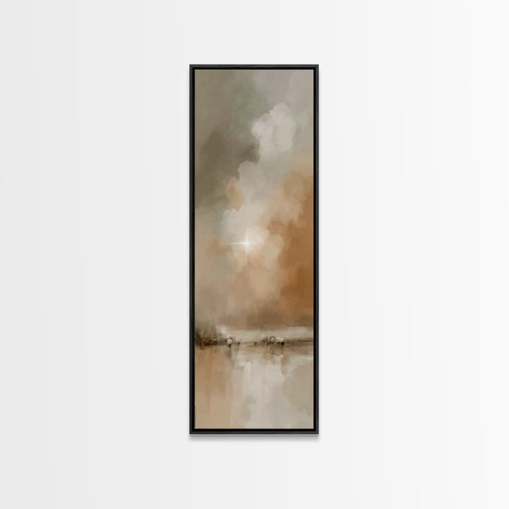 Radiant Winter Star – Framed Canvas Print – Christian Christmas Art – Christian Wall Art – Christmas Canvas Wall Art – Skinny Art – Christi