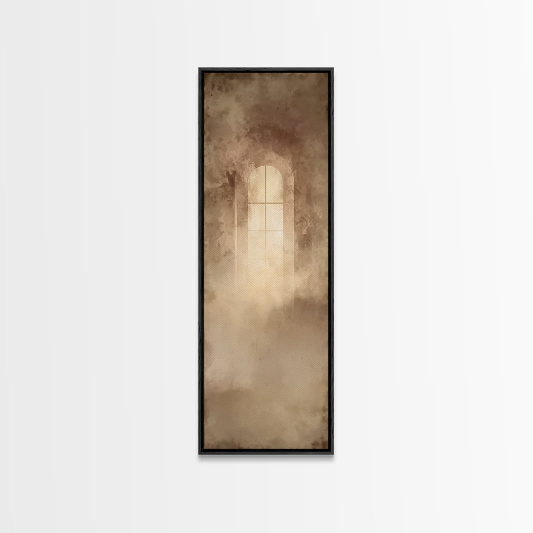 Window Of Grace | Framed Canvas Print | Christian Wall Art | Christian Art Canvas | Minimalist Christian Art | Narrow Art | Christian Gift
