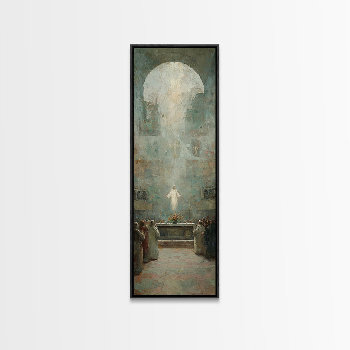 Ascension Glory | Framed Canvas Print | Christian Art Canvas | Christian Wall Art | Large Christian Painting | Skinny Art | Christian Art