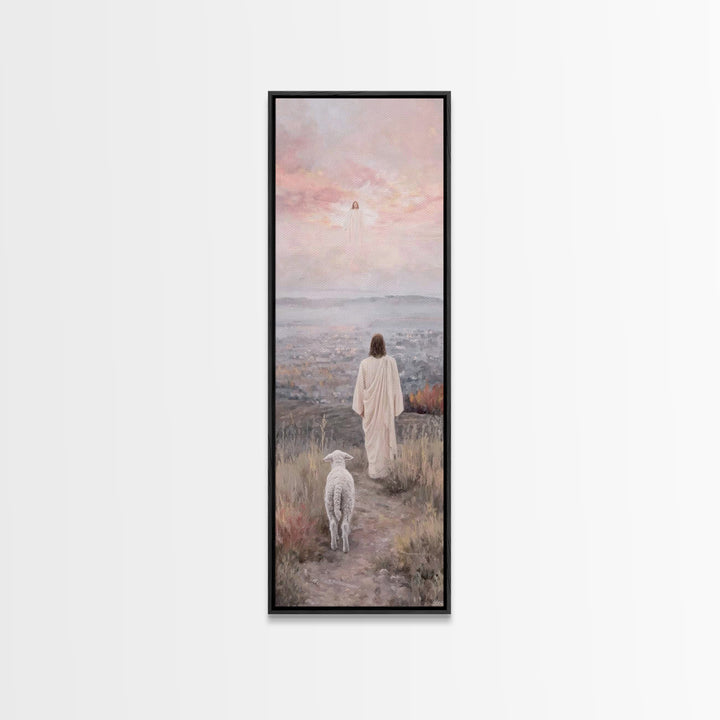 The Shepherd’s Path – Framed Canvas Print – Bible Art – Christian Wall Art – Jesus Painting – Christian Christmas Art – Christian Art Canva