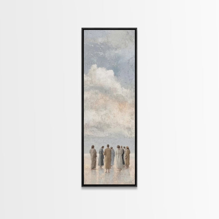 Gathered In Light – Framed Canvas Print – Tall Skinny Art Print – Christian Art Canvas – Christian Wall Art – Jesus Painting – Christian Ch