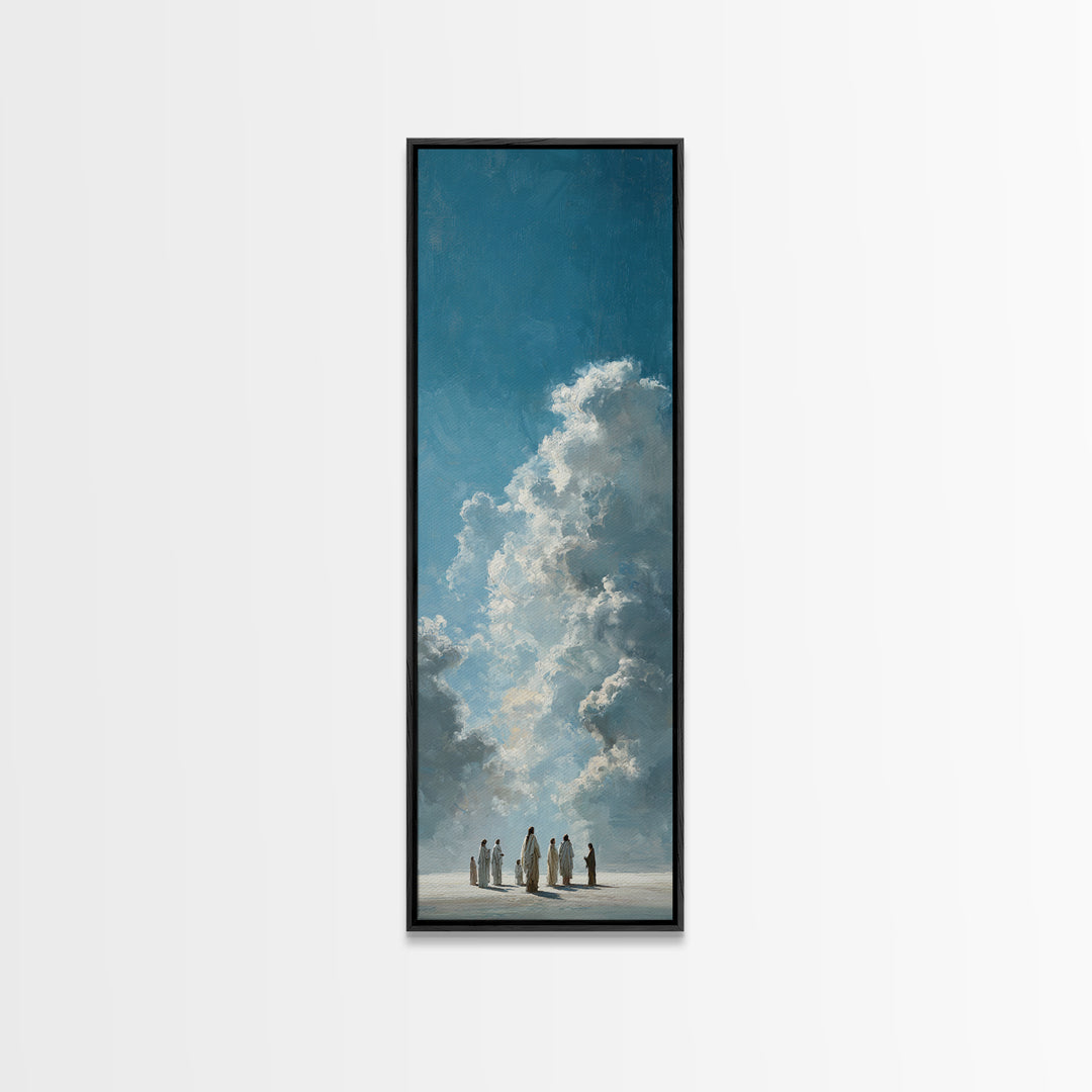 Celestial Gathering – Framed Canvas Print – Tall Narrow Wall Art – Christian Art Canvas – Christian Wall Art – Jesus Painting – Christian C