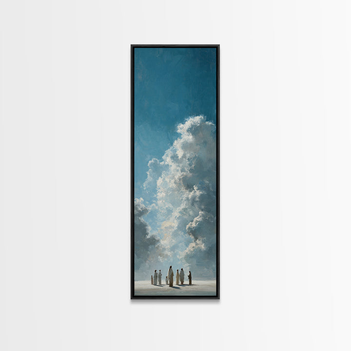 Celestial Gathering – Framed Canvas Print – Tall Narrow Wall Art – Christian Art Canvas – Christian Wall Art – Jesus Painting – Christian C