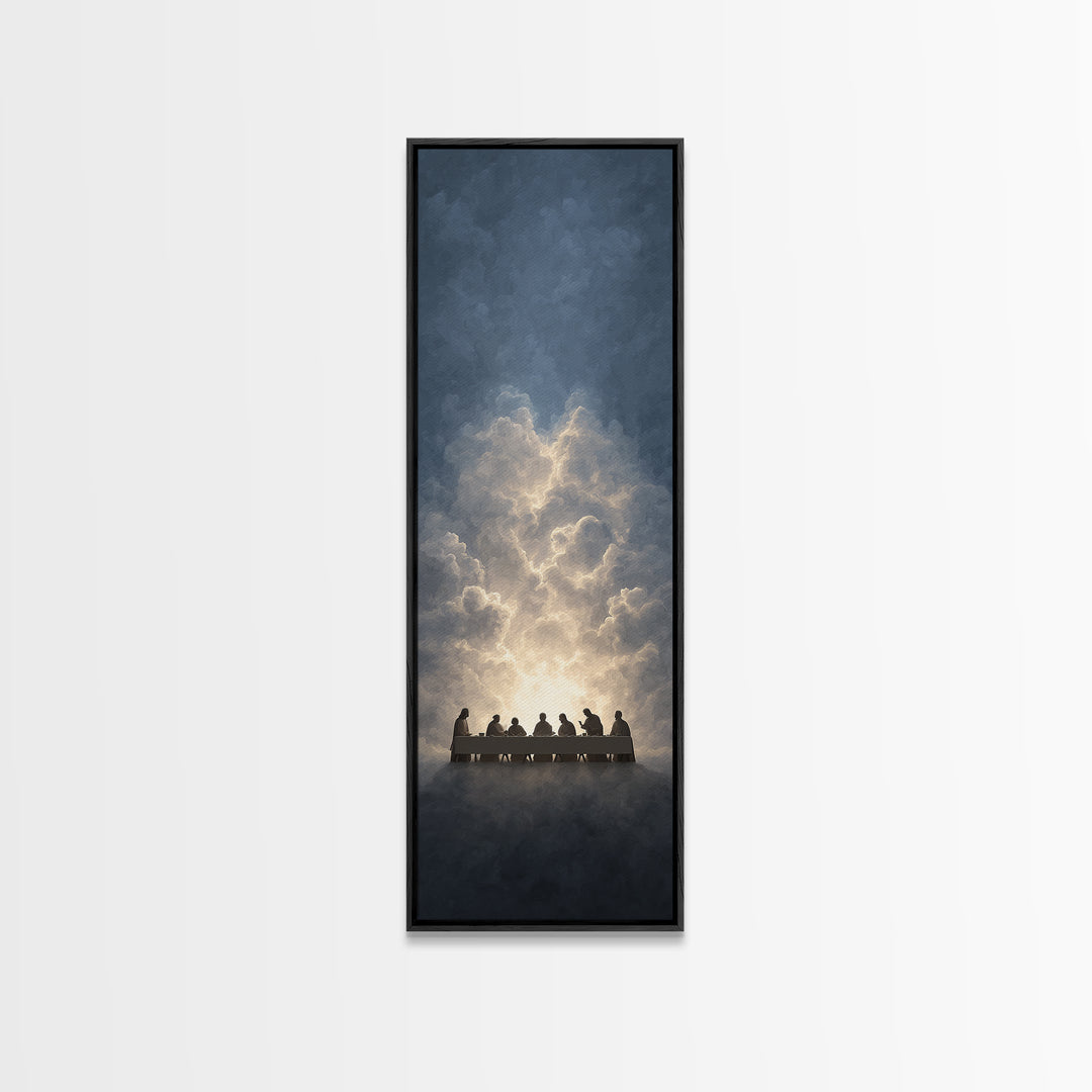 Upper Room Glory – Framed Canvas Print – Narrow Art – Christian Art Canvas – Christian Wall Art – Jesus Painting – Christian Christmas