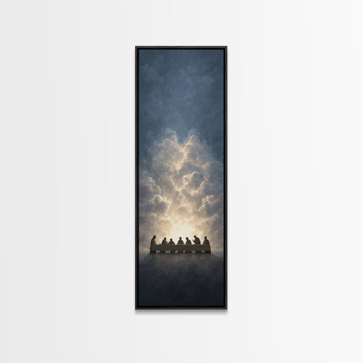 Upper Room Glory – Framed Canvas Print – Narrow Art – Christian Art Canvas – Christian Wall Art – Jesus Painting – Christian Christmas