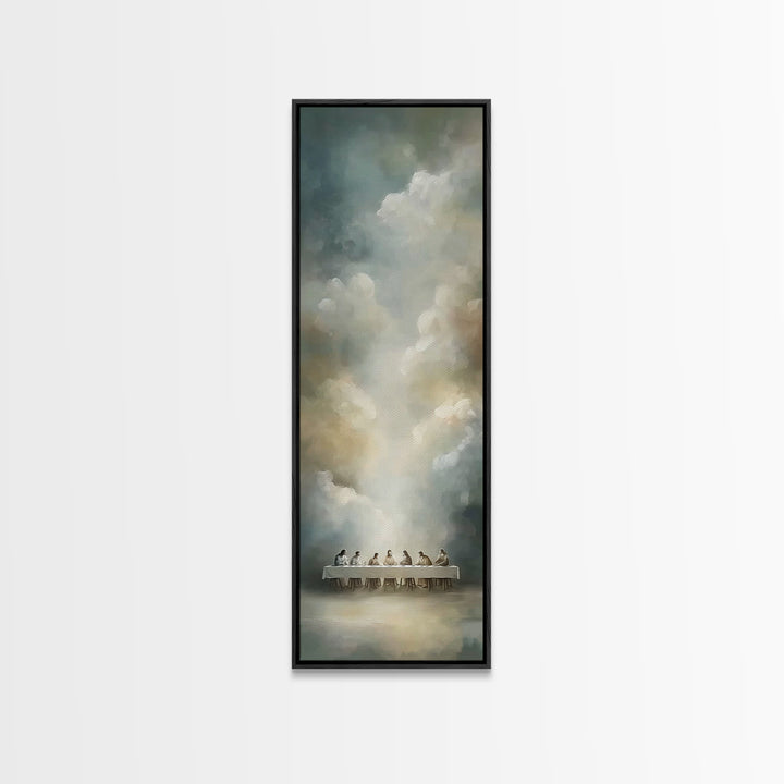 Radiant Supper – Framed Canvas Print – Tall Skinny Art Print – Christian Wall Art – Christian Art Canvas – Jesus Painting – Christmas Art