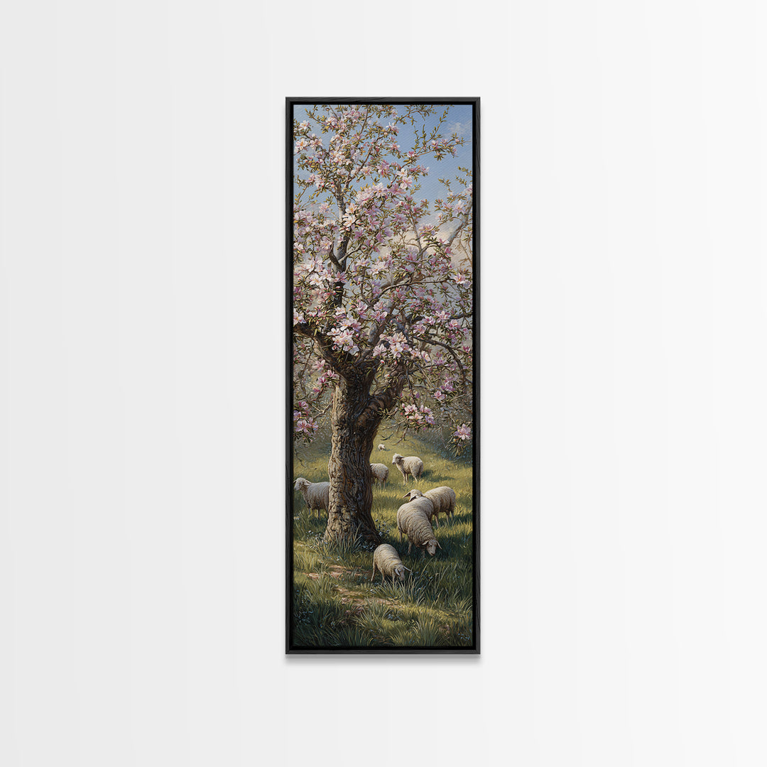 Risen Dawn Glory – Framed Canvas Print – Christian Wall Art – Tall Narrow Wall Art – Christian Art Canvas – Jesus Painting