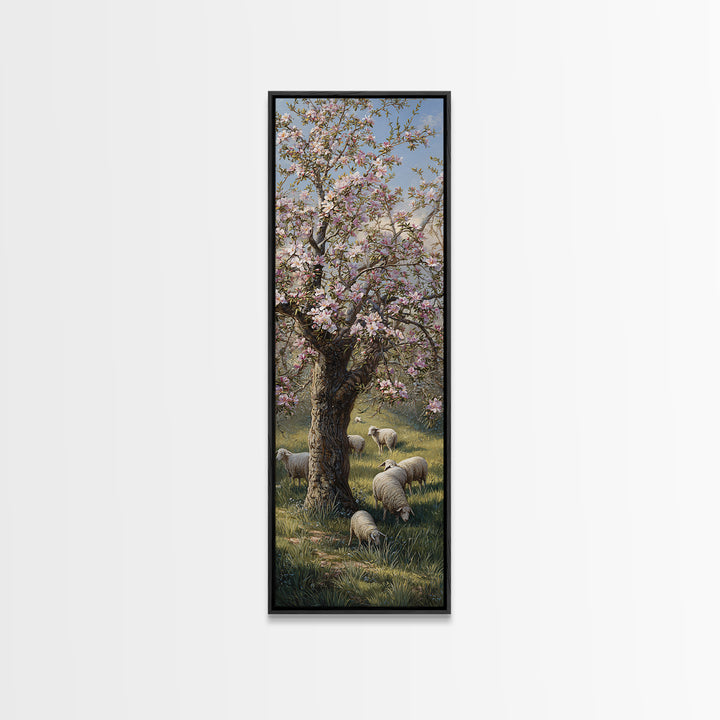 Risen Dawn Glory – Framed Canvas Print – Christian Wall Art – Tall Narrow Wall Art – Christian Art Canvas – Jesus Painting