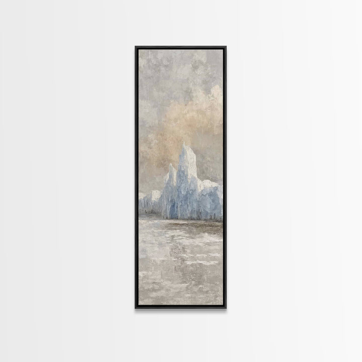 Iceberg Of Wonder | Framed Canvas Print | Christian Art | Christian Wall Art | Christian Art Canvas | Narrow Art | Christmas Art