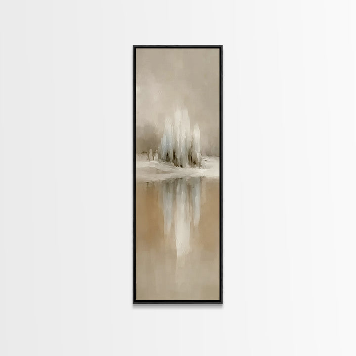 Winter Crystal Peaks - Framed Canvas Print - Christian Art Canvas - Christian Wall Art - Christmas Art - Skinny Art - Christian Christmas A