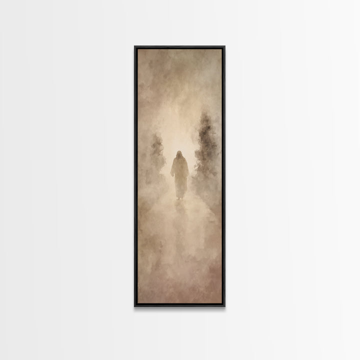 The Coming Guide – Framed Canvas Print – Christian Art – Jesus Painting – Tall Skinny Art Print – Christian Christmas Art