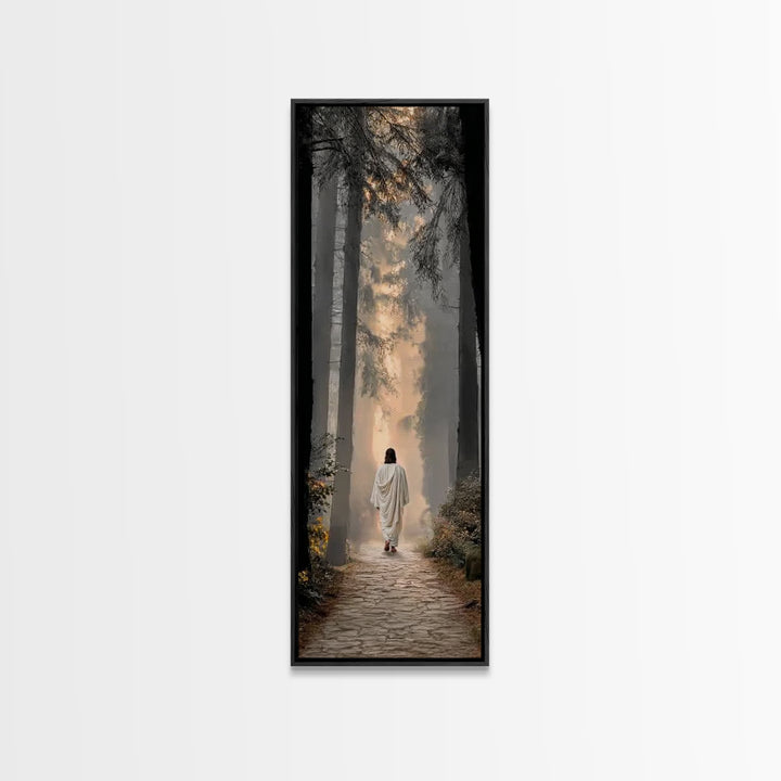 Forest Of Mercy, Framed Canvas Print, Christian Wall Art, Jesus Painting, Tall Narrow Wall Art, Christian Art Canvas, Christian Christmas A