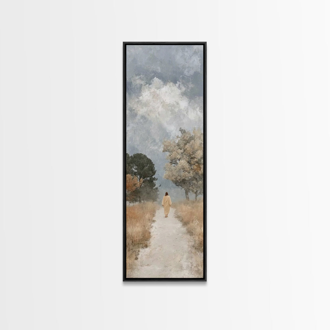 Heavenlit Journey – Framed Canvas Print – Christian Wall Art – Christian Art Canvas – Tall Narrow Wall Art – Christian Art – Jesus Painting