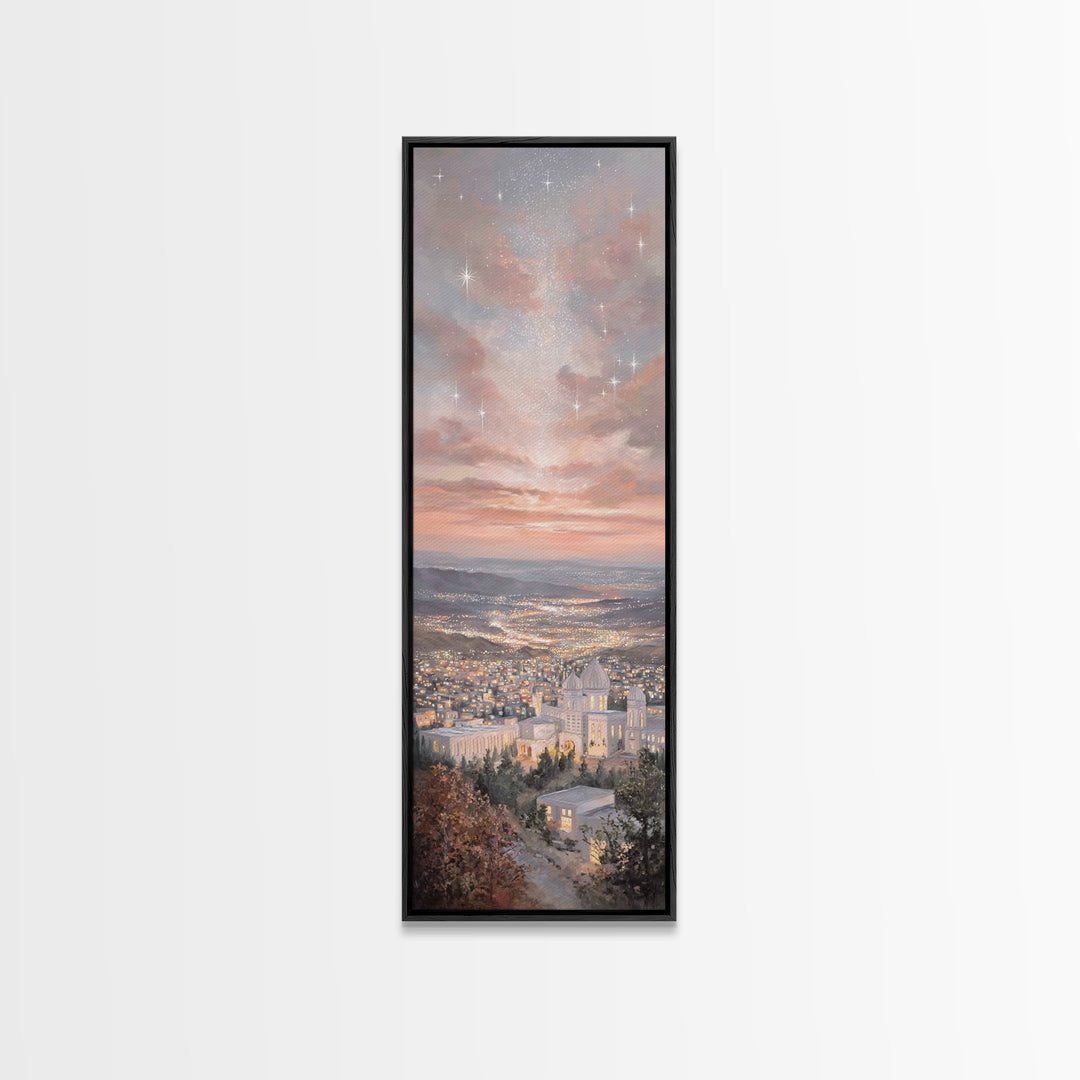 City Of Promise – Framed Canvas Print – Tall Narrow Wall Art – Christian Art Canvas – Christian Wall Art – Christmas Art – Christian Christ