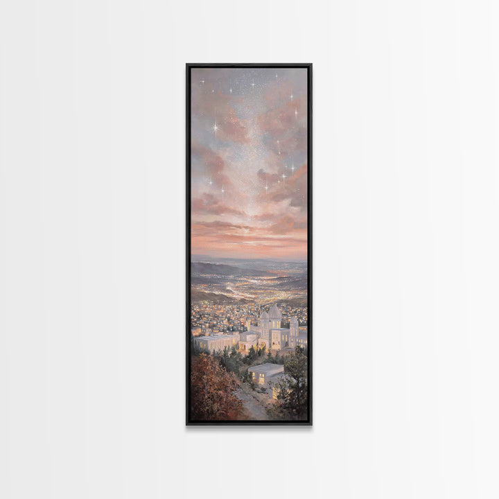 City Of Promise – Framed Canvas Print – Tall Narrow Wall Art – Christian Art Canvas – Christian Wall Art – Christmas Art – Christian Christ