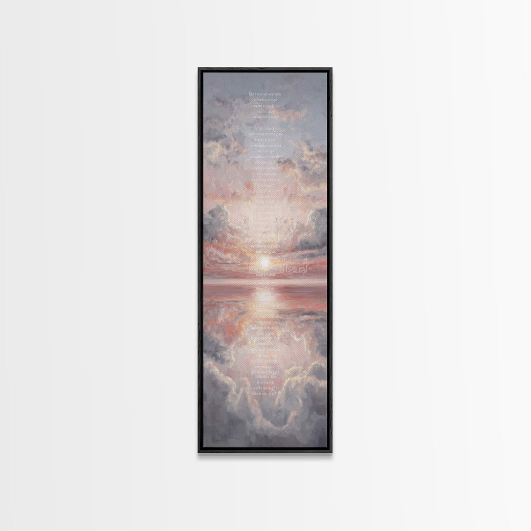 River Of Peace – Framed Canvas Print – Tall Narrow Wall Art – Minimalist Christian Art – Christian Art Canvas – Christian Gift – Christian