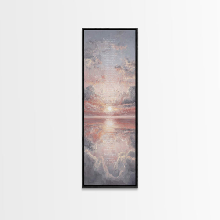 River Of Peace – Framed Canvas Print – Tall Narrow Wall Art – Minimalist Christian Art – Christian Art Canvas – Christian Gift – Christian