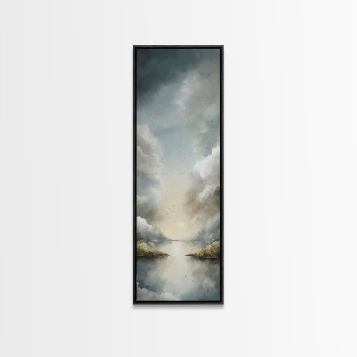 Heavenly Ascent – Framed Canvas Print – Skinny Art – Christian Wall Art – Abstract Christian Art – Christian Art Canvas – Christian Art Pri