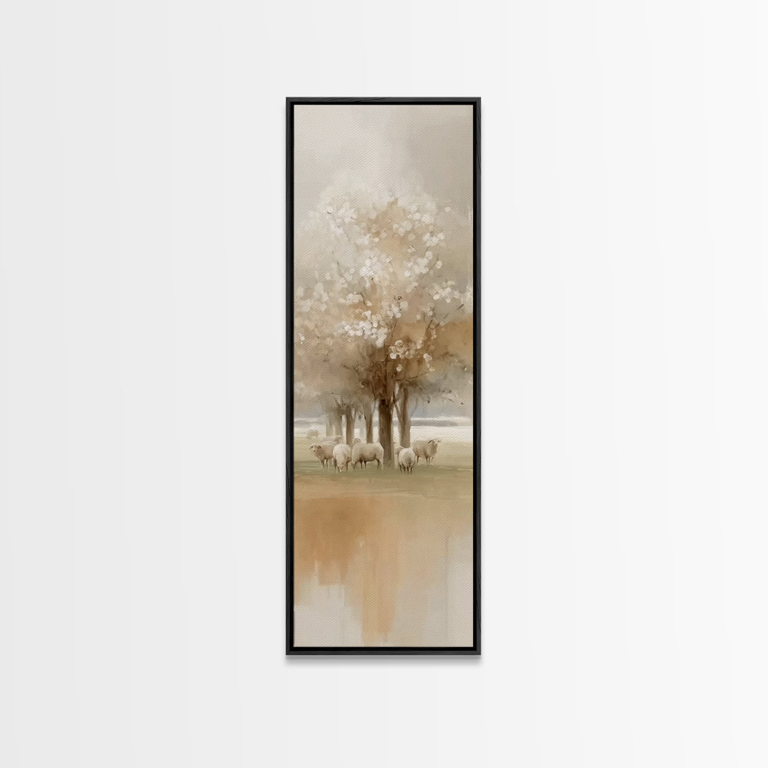 Fields Of Promise – Framed Canvas Print – Christian Art Canvas – Jesus Painting – Christian Wall Art – Tall Narrow Wall Art