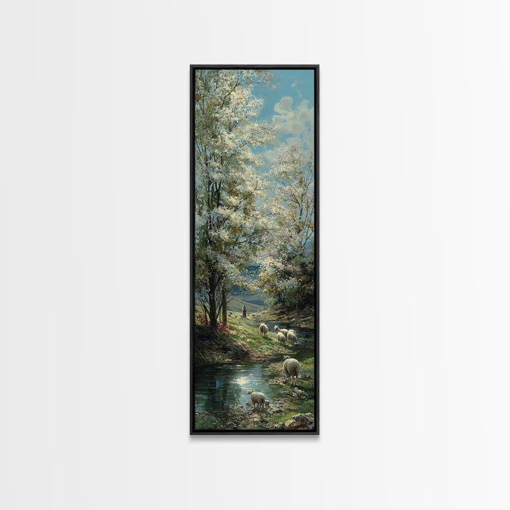 Springtime Of Mercy | Framed Canvas Print | Skinny Art | Christian Wall Art | Jesus Painting | Christian Art Print | Christmas Art