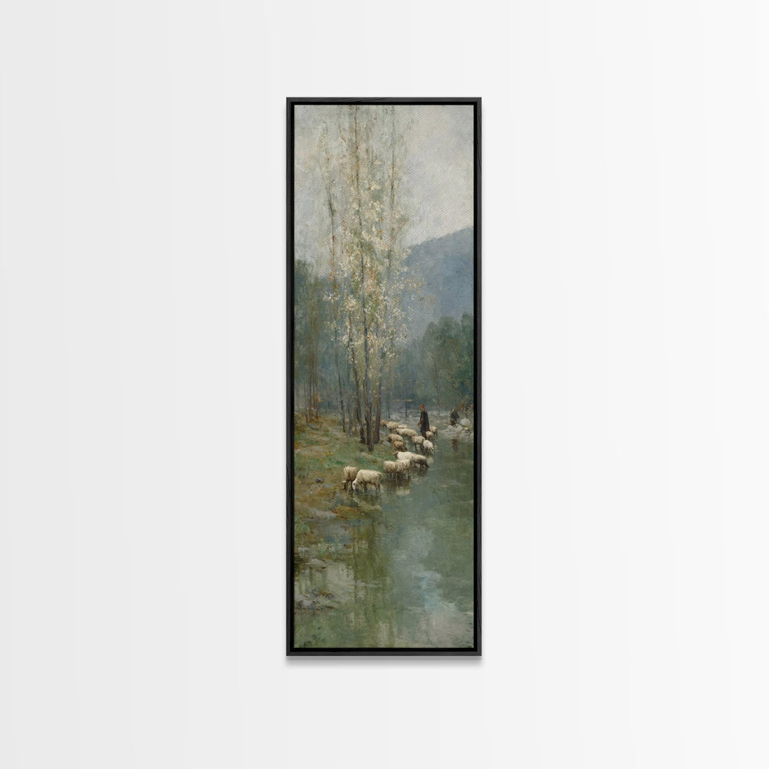 Blossoms Of Hope – Framed Canvas Print – Tall Skinny Art Print – Christian Art Canvas – Jesus Painting – Christian Christmas Art