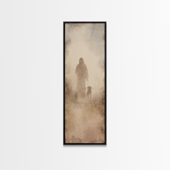 Path Of Mercy – Framed Canvas Print – Tall Narrow Wall Art – Christian Wall Art – Jesus Painting – Christian Art Canvas – Faith Art