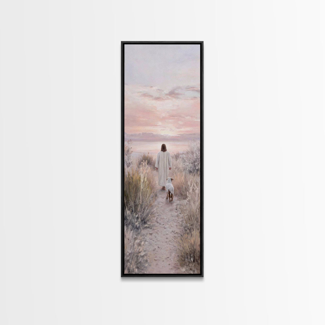Dawn Of Comfort | Framed Canvas Print | Narrow Art | Christian Art Canvas | Jesus Painting | Christian Wall Art | Modern Christian Art