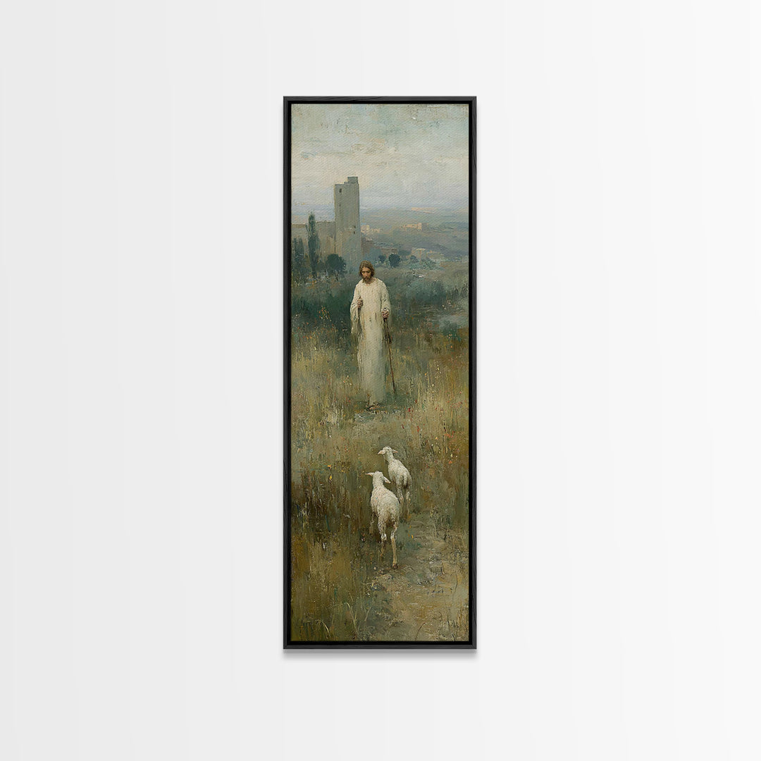 Heavenly Pathway | Framed Canvas Print | Skinny Art | Christian Art Print | Jesus Painting | Christian Wall Art | Christian Art Canvas