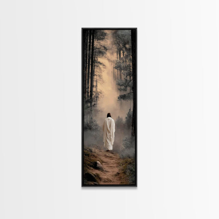 Redeemer’s Walk – Framed Canvas Print – Tall Skinny Art Print – Christian Art Work – Christian Painting – Jesus Canvas Art – Christian Chri
