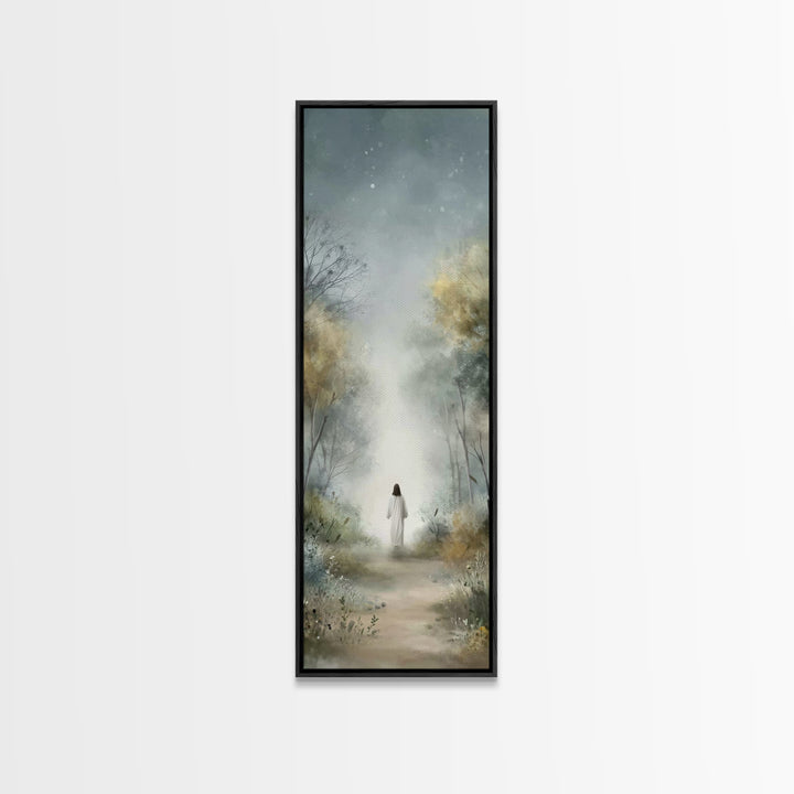 Forest Of Hope – Framed Canvas Print – Tall Narrow Wall Art – Christian Art Print – Christian Wall Art – Modern Christian Art – Jesus Paint