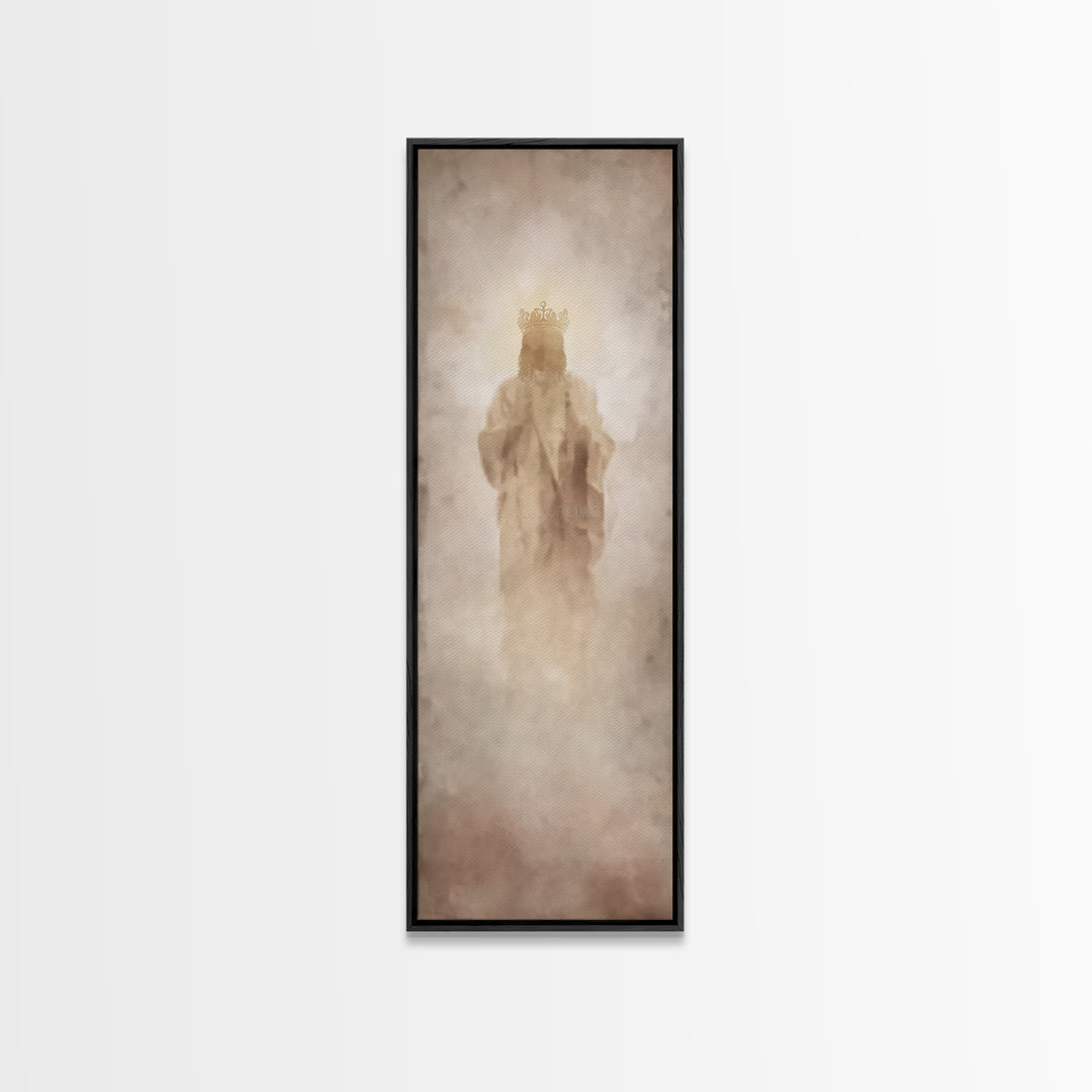 Radiant Holy Crown – Framed Canvas Print – Skinny Art – Christian Painting – Jesus Art Print – Christian Christmas Art – Modern Christian A