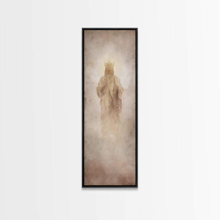 Radiant Holy Crown – Framed Canvas Print – Skinny Art – Christian Painting – Jesus Art Print – Christian Christmas Art – Modern Christian A