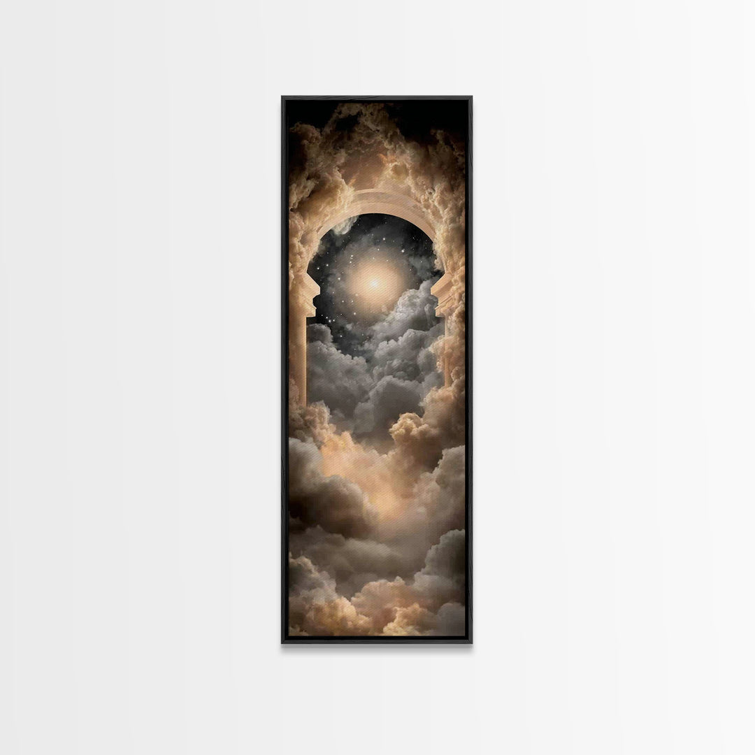 Celestial Gate – Framed Canvas Print – Christian Art Canvas – Moody Christian Art – Christian Wall Art – Skinny Art – Christian Painting