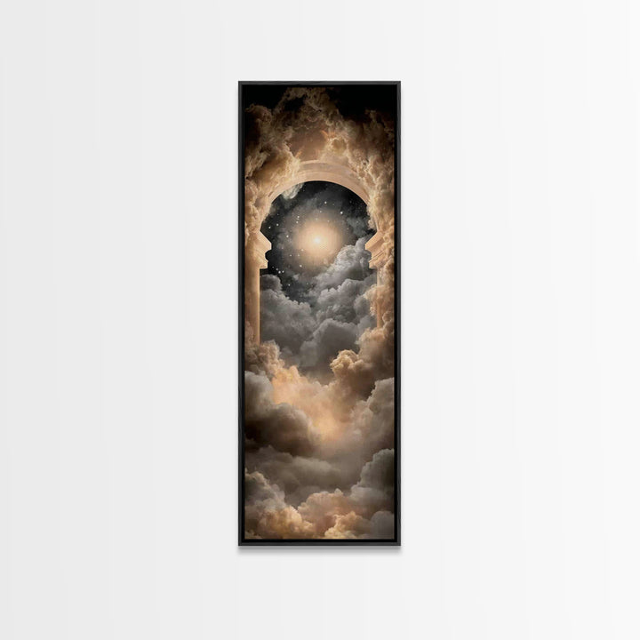 Celestial Gate – Framed Canvas Print – Christian Art Canvas – Moody Christian Art – Christian Wall Art – Skinny Art – Christian Painting