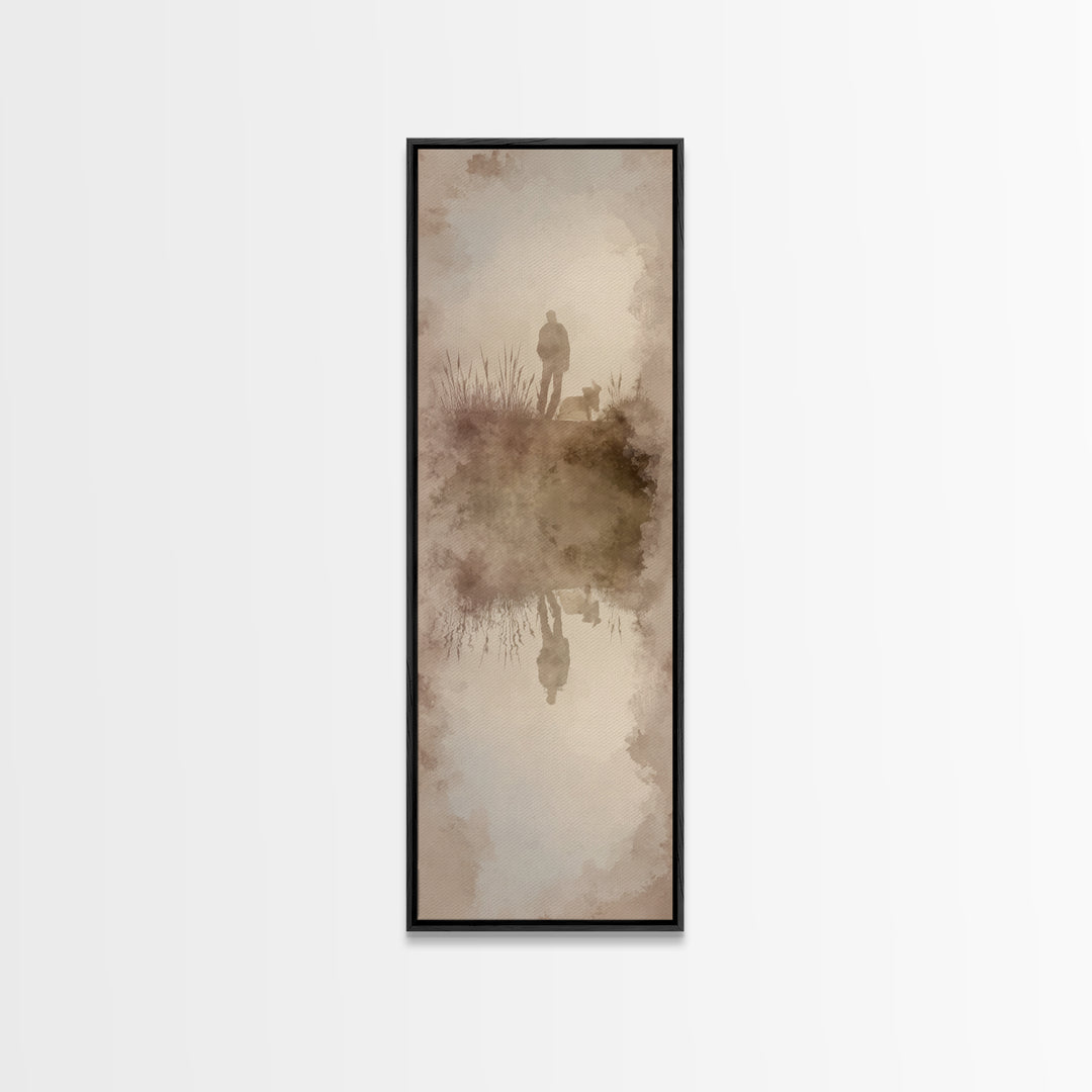 Autumn Shepherd Peace, Framed Canvas Print, Christian Art, Jesus Painting, Christian Art Canvas, Tall Narrow Wall Art, Christian Wall Art